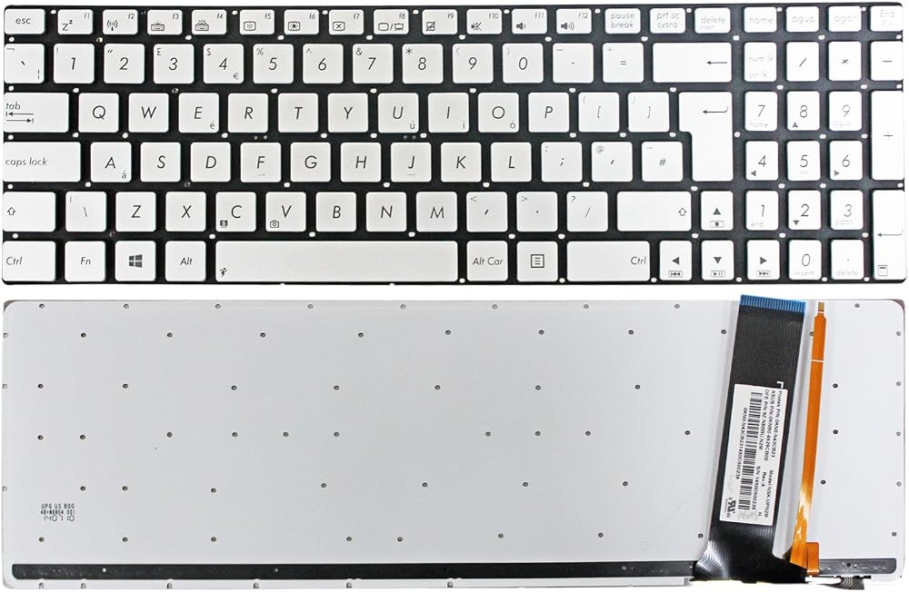 Gintai UK Keyboard with Backlit for ASUS R750 R750JK R750JV R552LF R552JK