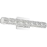 Vienna Full Spectrum Evie Modern Wall Light Chrome Silver Metal Hardwired 24" Wide Light Bar LED Dimmable Fixture Clear Cryst