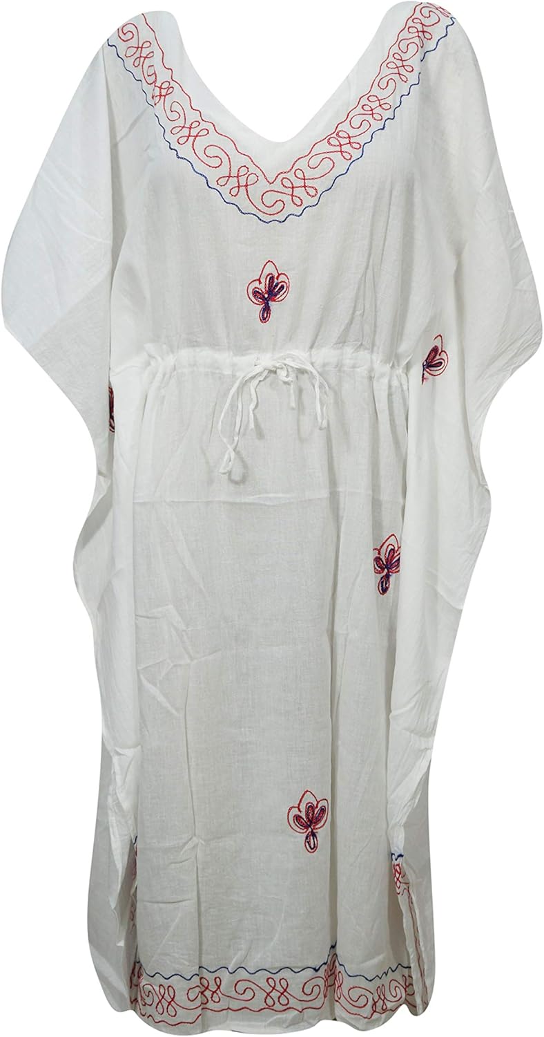 white kaftan maxi dress