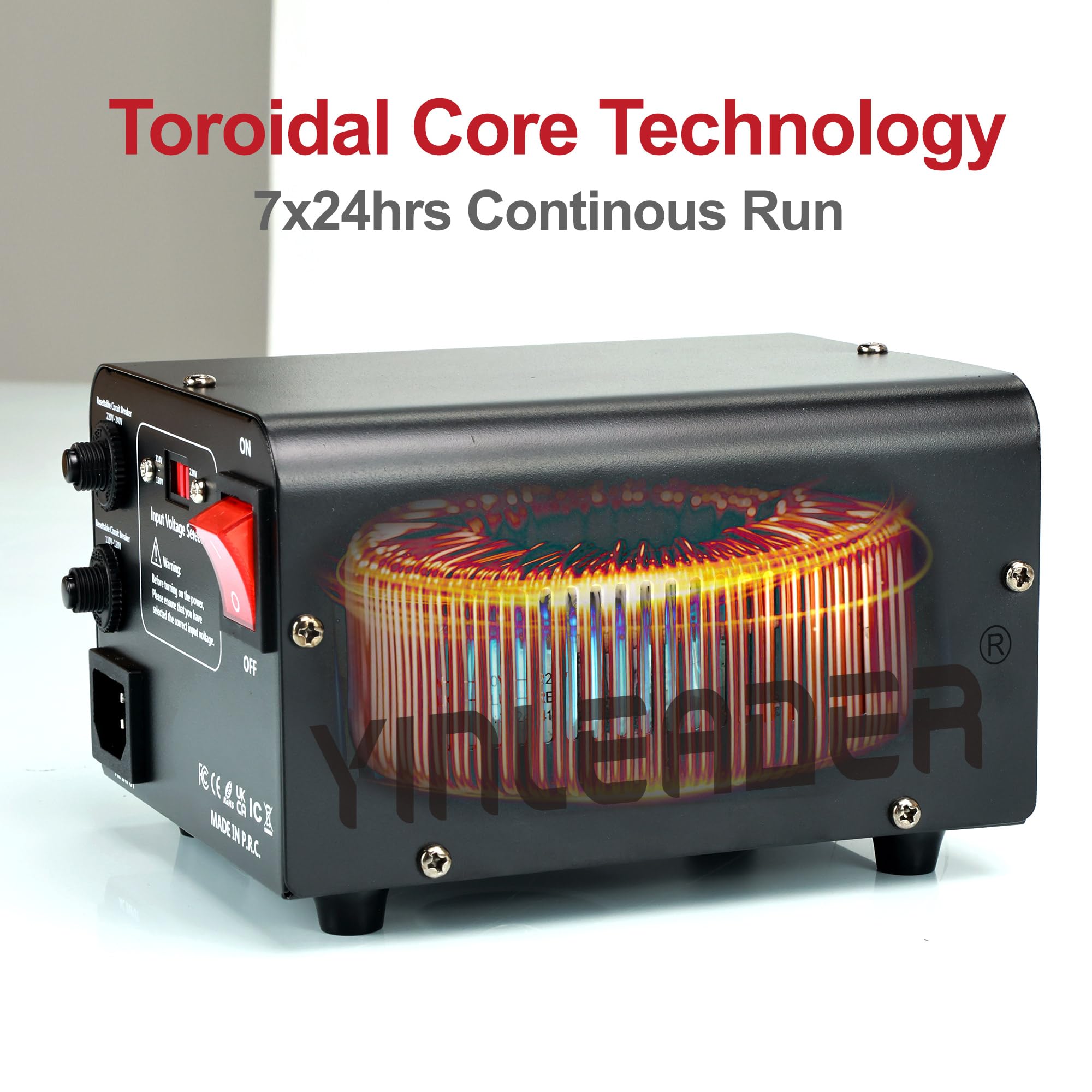 Yinleader Voltage Converter Transformer Step Up/Down Power Converter 110/120V to 220/230/240V for use European, UK and More Overseas appliances in The US