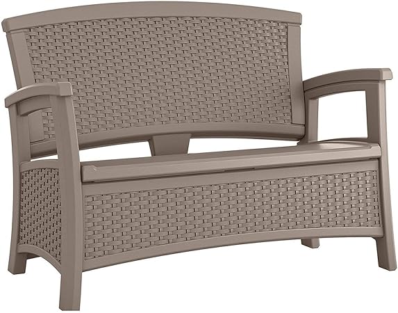 Amazon Com Suncast Elements Loveseat With Storage Lightweight