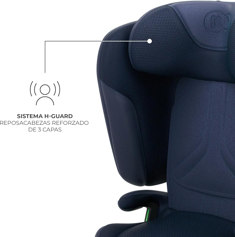 UNITY 2 i-Size, Cadeira auto dobrável 100–150 cm, De aproximadamente 3,5 a 12 anos, Apoio de cabeça ajustável, Estofado com sistema AIR FLOW, Ajuste de encosto em 5 posições, Azul