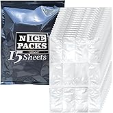 Nice Packs Reusable Dry Ice Packs for Coolers, Lunch Boxes, Frozen Food Shipping - Flexible and Long Lasting (15 Extra Large Sheets)