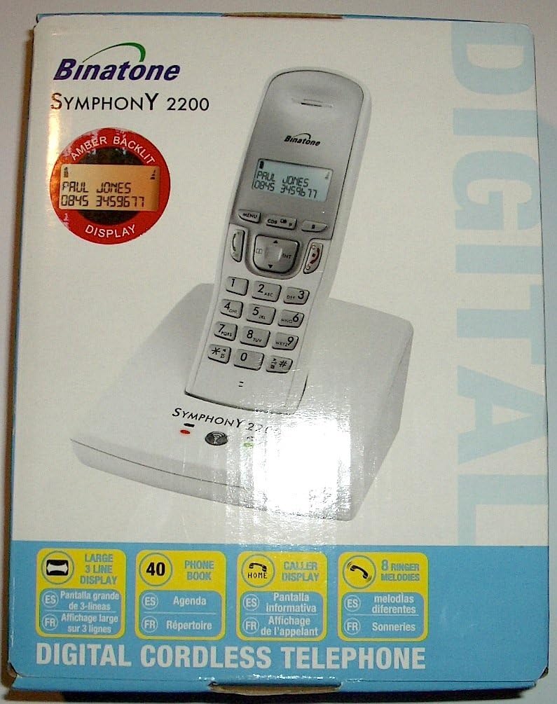 Binatone Symphony 2200 Single Digital Cordless Telephone Amazon.ca Electronics