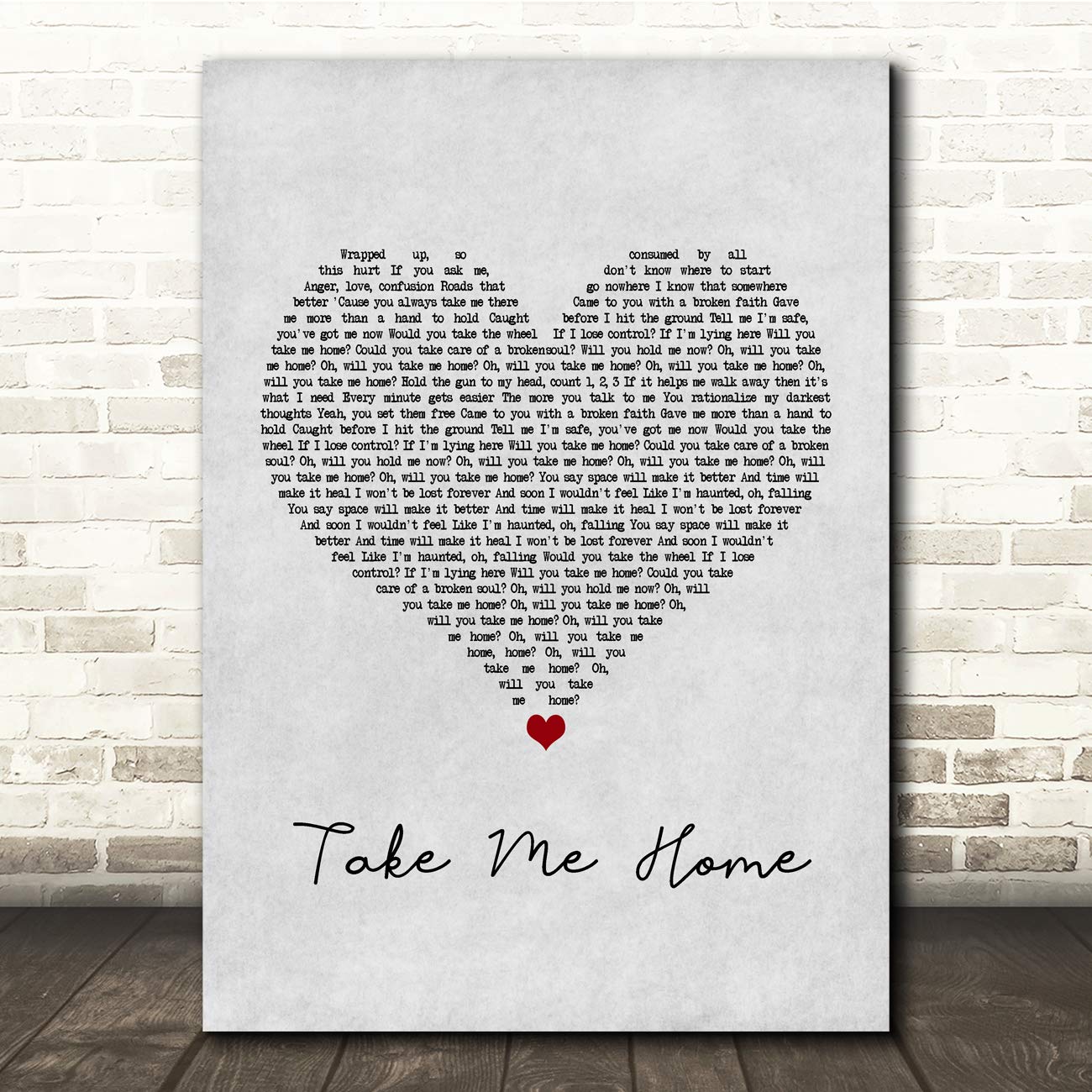 I Know A Place Grey Heart Song Lyric Quote Print Paper Office Supplies Guardebem Com