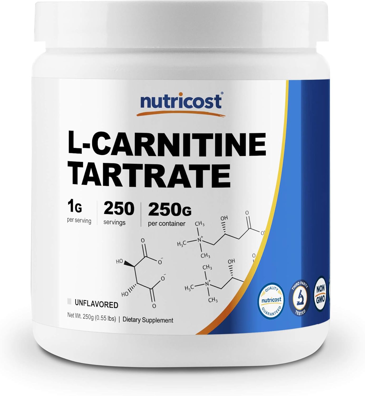 Nutricost L-Carnitine Tartrate Powder (250 Grams) - 1 Gram per Serving, 250 Servings: Health & Personal Care