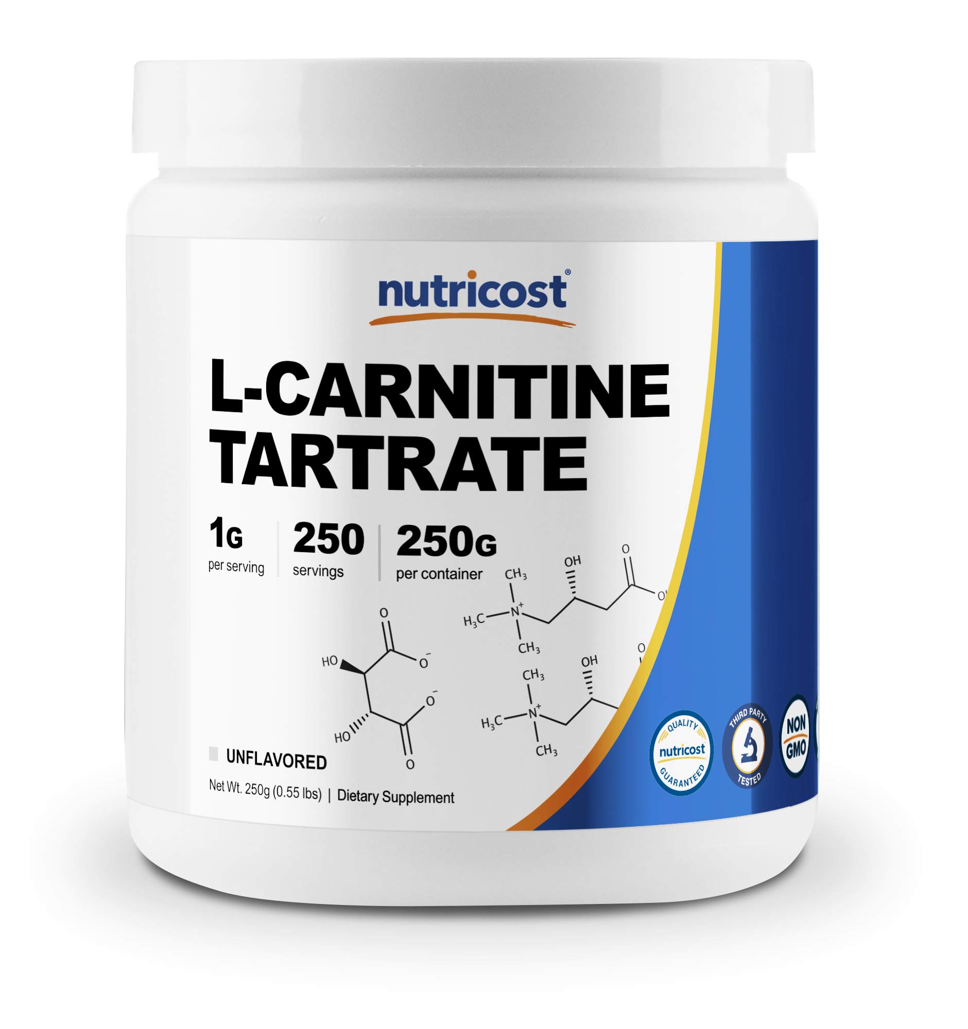 Nutricost LCarnitine Tartrate Powder (250 Grams) 1 Gram per Serving