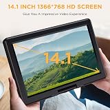 DBPOWER 16.9 Portable DVD Player 14.1 HD Screen 5000mAh Battery USB SD view 4