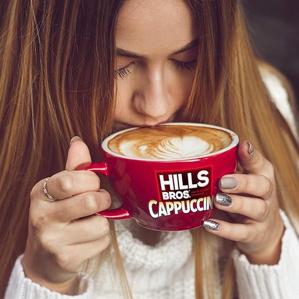 HILLS BROS DECAF FRENCH VANILLA CAPPUCCINO MIX, EASY TO USE, ENJOY COFFEEHOUSE FLAVOR AT HOME-DECADENT WITH SWEET NOTES AND NO CAFFEINE, 16 OUNCE (PACK OF 1)