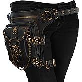 Black Fanny Waist Bag for Women of Steampunk Punk Rock Fashion Multiway Carry Style (black star)