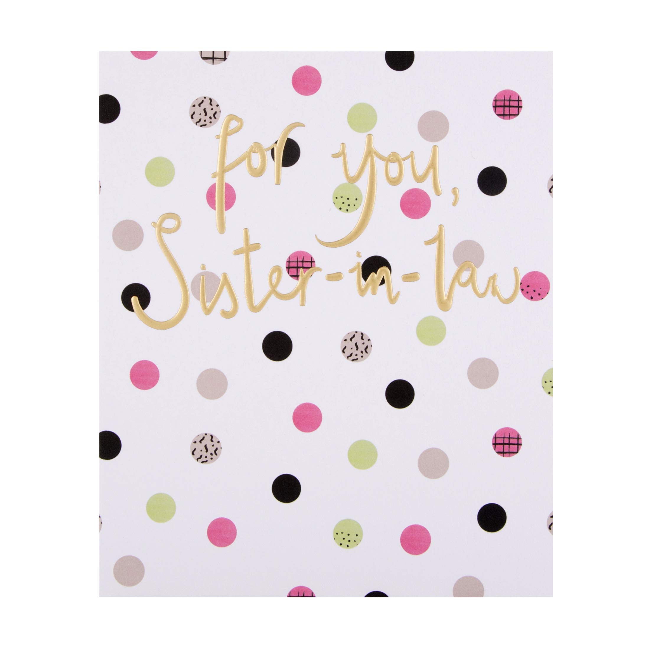 Hallmark Birthday Card For Sister-In-Law From The Studio - Embossed Text Design