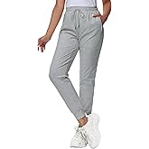 Mivei 29"/32"/34" Inseam Women's Tall Sweatpants Cotton Joggers with Zipper Pockets Lounge Sweat Running Yoga Gym Pants