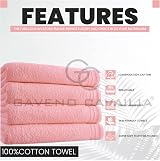 GC Gaveno Cavailia Large Bath Towels 4 Pack 75x135 cm 450 GSM Blush Pink view 2