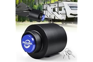PICURA 2025 Upgraded Trailer Hitch Locks Fits 2 5/16 Inch Coupler, Heavy Duty Trailer Lock, Anti-Theft Trailer Coupler Lock for RV, Trailer, Boat, Pickup(Blue)