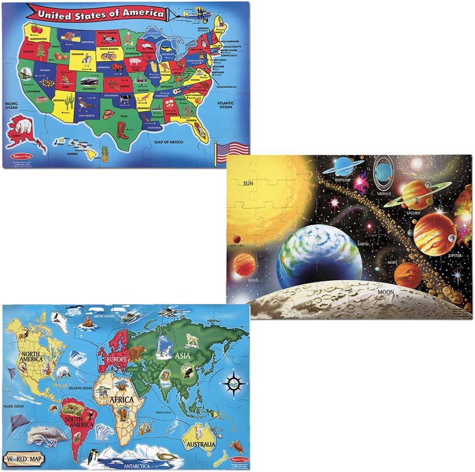 melissa & doug usa map wooden puzzle