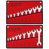 ARUCMIN Super-Thin Open End Wrench Set, 18-Piece