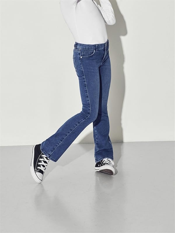 Konroyal Life Reg Flared Pim504 Noos, Jeans Bambine e Ragazze, Medium Blue Denim, 128
