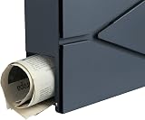 SONGMICS GMB051G02 Wall Mounted Post Box with Newspaper Holder Charcoal Grey view 5