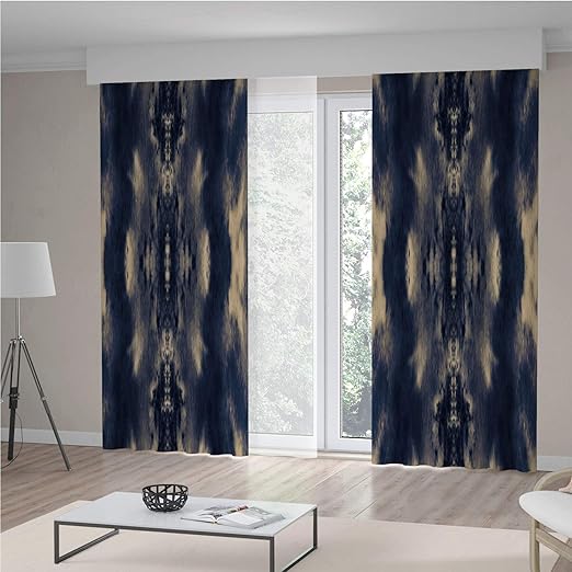 Amazon Com Moocom Seamless Tie Dye Washing Effect Print Curtains