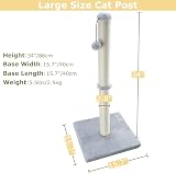 Dimaka 86 cm Tall Cat Scratching Post Claw Scratcher Sisal Plush Grey V2 view 2