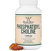 Phosphatidylcholine 1,200mg – 210 Softgels – Enhanced Version of Sunflower and Soy Lecithin (Choline Supplements) - Non-GMO and Gluten Free to Support Brain Health by Double Wood