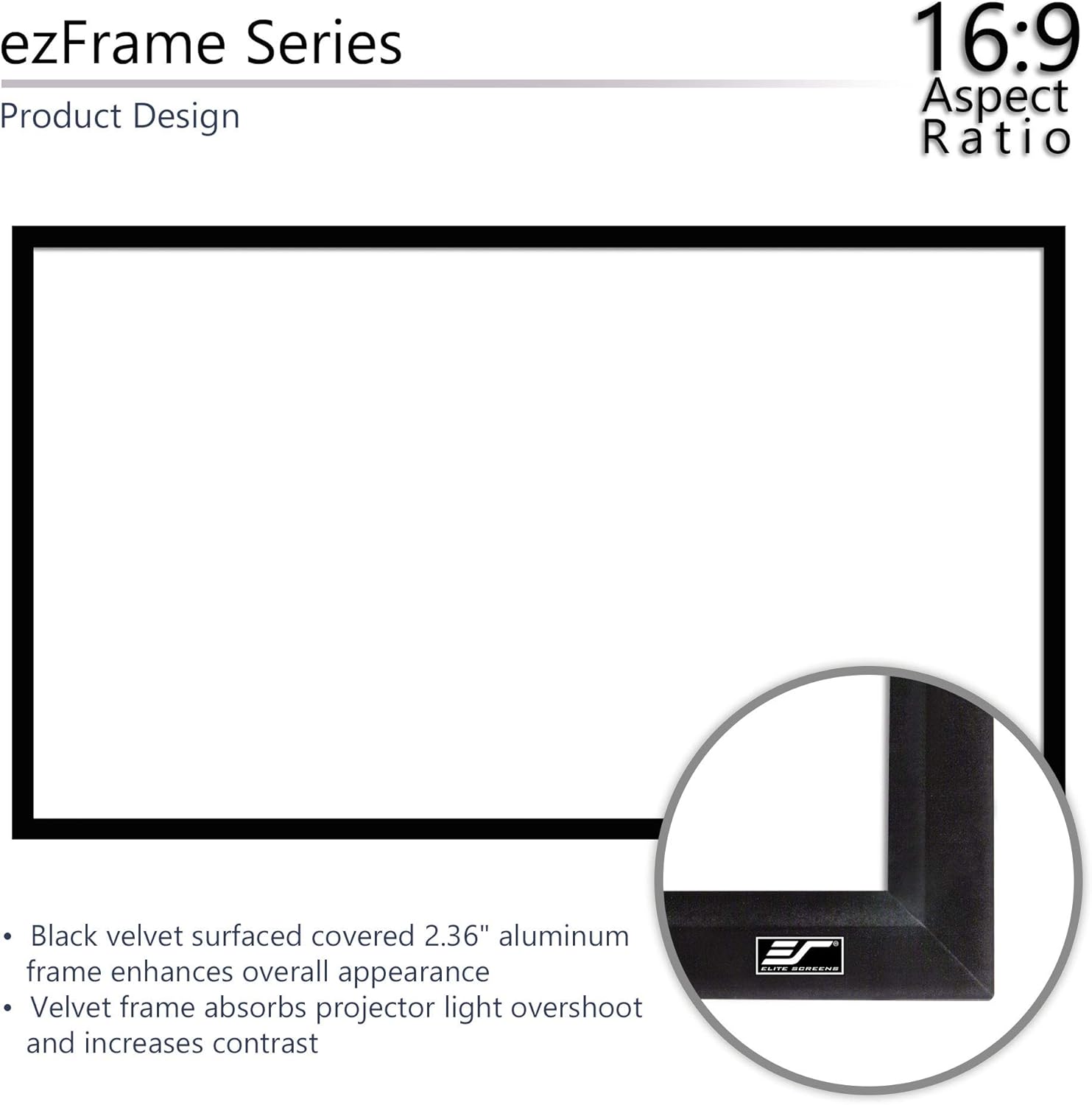 Elite Screens ezFrame - Pantalla para proyector (120