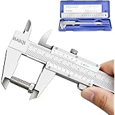 BAIQI Vernier Caliper Measuring Tool,0-6"/0-150mm Manual Stainless Steel Caliper,High Accuracy 0.001In/0.02mm Dual Imperial/Metric Scale High Precision Micrometer