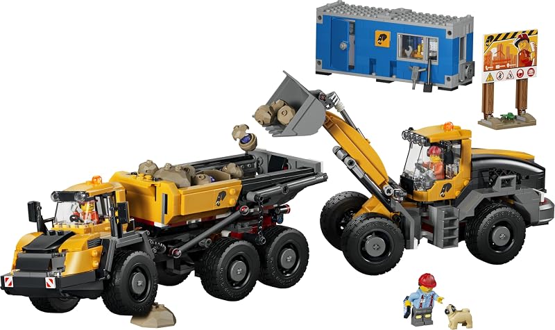 City Camión Volquete y Cargadora Frontal de Juguete – Vehículos de Obra con Funciones Realistas y 3 Minifiguras y Figura de Perro – Regalo de Cumpleaños Stem para Niños de 8+ Años – 60494 — foto 8 de 8