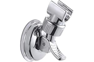 1 Pack Shower Head Holder, Suction Cup Handheld Showerhead Bracket Adjustable Height Shower Holder, Wall Suction Mount, ABS P