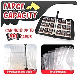 GOROMA Card Binder 9-Pockets, 900 Pockets Card