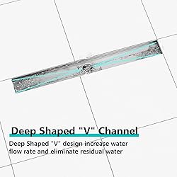 Neodrain 24-Inch Linear Shower Drain- with 2-in-1