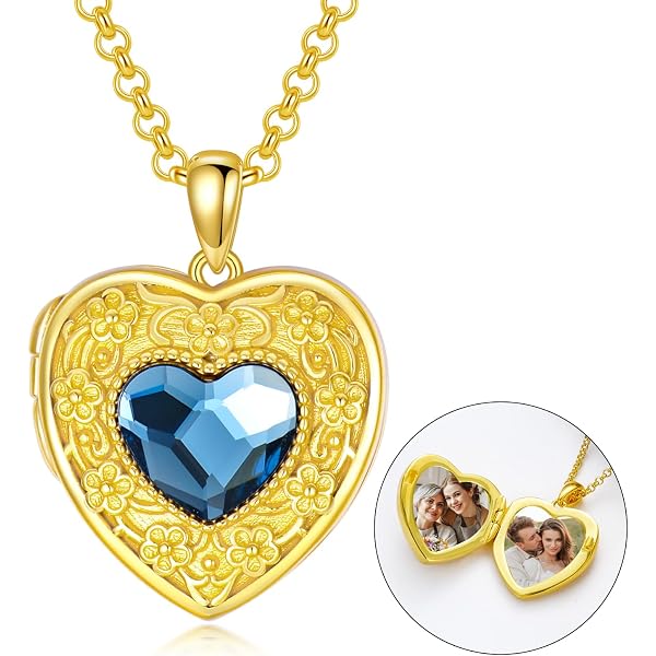 WithLoveSilver 925 Sterling Silver Heart Rose Flower And Leaf Locket Pendant - 6 Gram, .925 Marked, Velvet Pouch