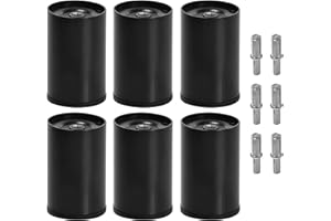 SKUEHOD 4 inch Metal Bed Legs Feet Replacement Screw in Non-Adjust Heavy Duty Set of 4