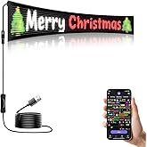 LED Sign - APP Control Scrolling&Stationary Display DIY Programmable Custom Sign Waterproof Flexible USB 5V for Window Ads,Parties Weddings Store Bar Hotel NEMGOME (Black, 37x8in)