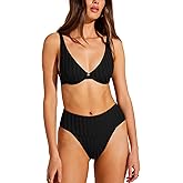 Vitamin A Women's Bikini Bottom Superrib Emmi High Waist Bathing Suit Separate