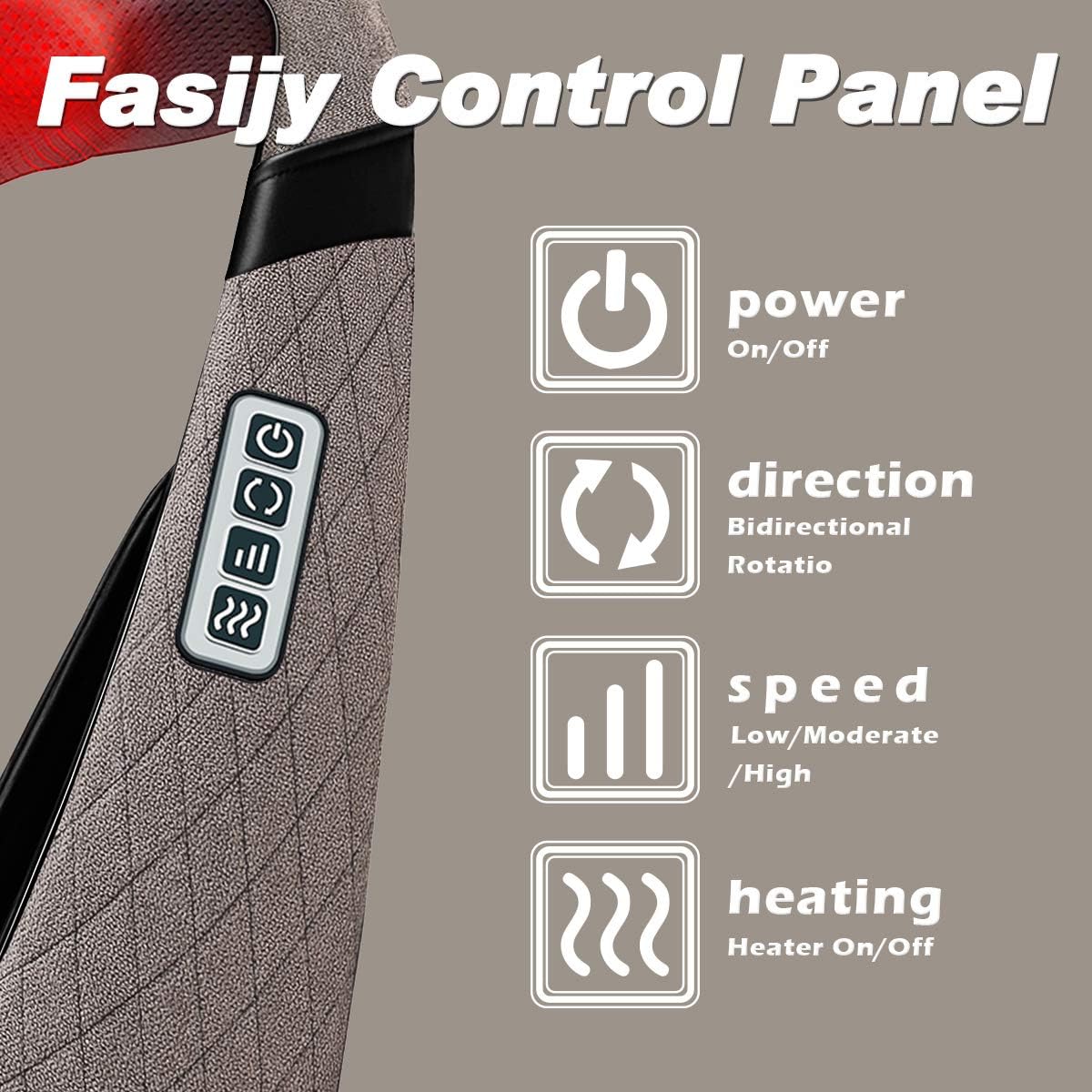 Neck Back Massager, Shiatsu Neck Shoulder Massager with Heat, Electric Neck Massage Pillow 3D Kneading for Neck,Back, Shoulder, Foot, Leg Muscles Pain Relief Relax in Car Office and Home: Health & Personal Care