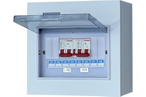 GXELZK Generator Transfer Switch, 63A Manual Transfer Switch, 120/240V, 15000W Capacity, Tailor-Made for Portable Generator. Pre-Wired 7awg to Meet The Emergency Power Needs of Homes and Small Businesses