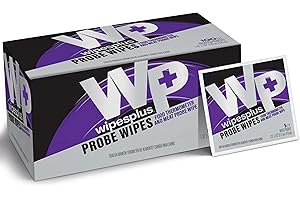 WipesPlus Probe Wipes, Meat Probe Wipes with Individual Satchets for Home and Business, 1000 Count, (10 Packs of 100)