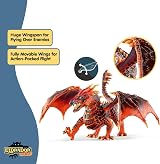 Schleich Eldrador Creatures Lava Dragon Toy 8" Movable Wings Red Monster view 5