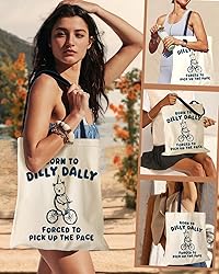 Miss Adola Aesthetic Canvas Tote Bag for Women