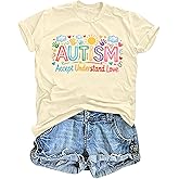 Celebrate Minds of All Kinds Shirt Women Autism Awareness T Shirt Mental Health Inspirational Short Sleeve Tee Tops