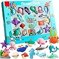 Animal Erasers Desk Pets for Kids Animal Pencil Erasers Puzzle Erasers Take Apart Eraser Toys for Christmas Birthday Party Gifts,Ocean Sea Animal