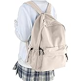 White Bookbags For Teen Girls Boys Waterproof College Backpack Middle School bags Lightweight Travel Rucksack Casual Daypack Laptop Backpacks For Men Women