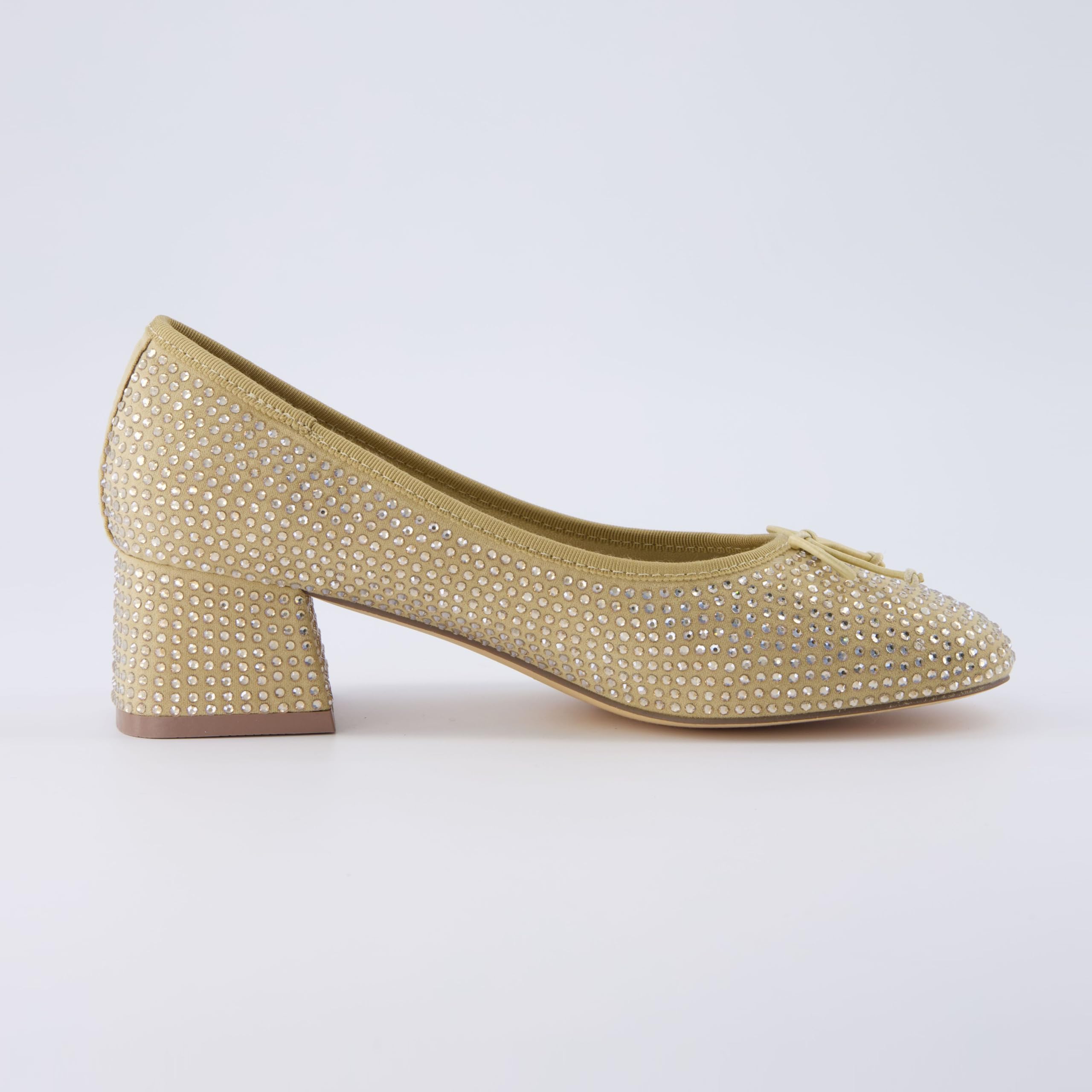 CUSHIONAIRE Women's Eiffel Rhinestone Bling Bow Flat with +Memory Foam and...