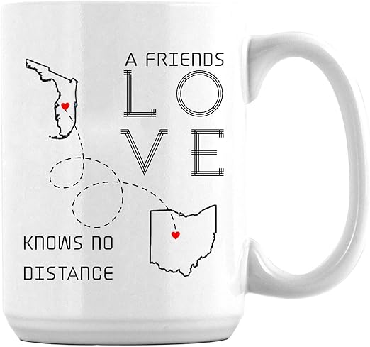long distance state coffee mug