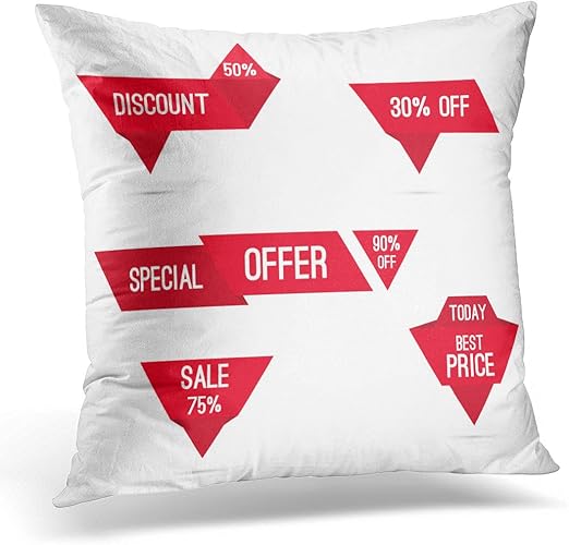 Amazon Com Emvency Throw Pillow Covers Promo Tags With Ribbons