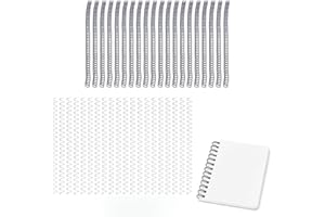 Plastic Spiral Binding Coil – 40-Pack 8mm (5/6 inch), Black & Clear, 4:1 Pitch, Durable Office Supplies for Reports Calendars