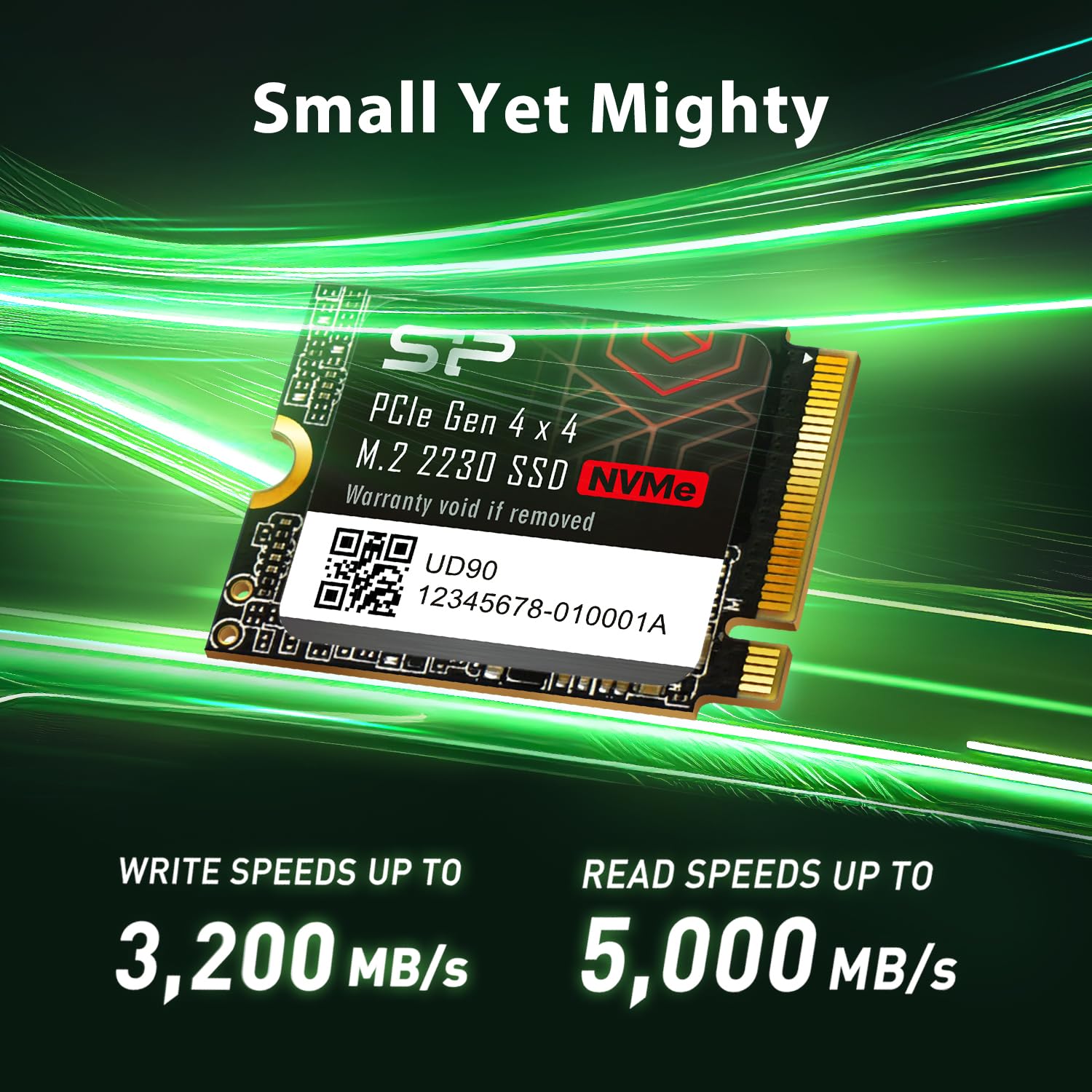 Silicon Power 2TB UD90 2230 NVMe 4.0 Gen4 PCIe M.2 SSD R/W up to 5,000/3,200MB/s Solid State Drive Compatible with Steam Deck (SU02KGBP44UD9007MM)