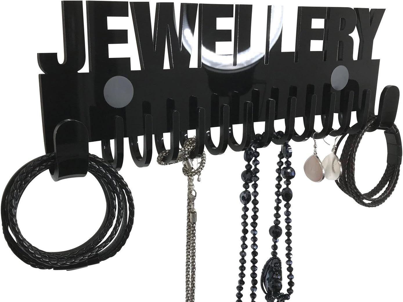 Schmuckhalter Wand Design by GALEARA Kettenhalter mit Jewelry Schriftzug Schmuckaufbewahrung ...