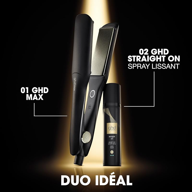 - Lisseur cheveux ghd Max - Fer à lisser professionnel (Noir)